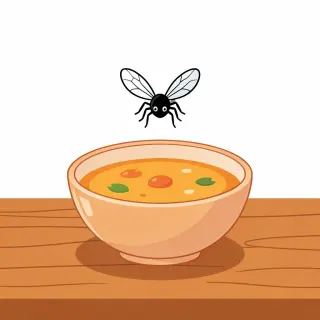 رسم توضيحي لكلمة fly