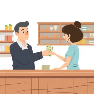 رسم توضيحي لكلمة refund