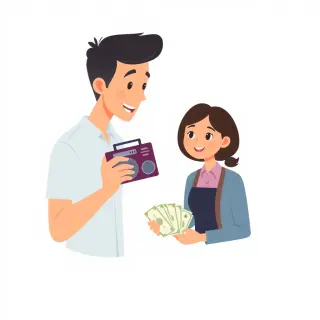 رسم توضيحي لكلمة refund