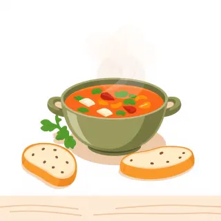 رسم توضيحي لكلمة dish