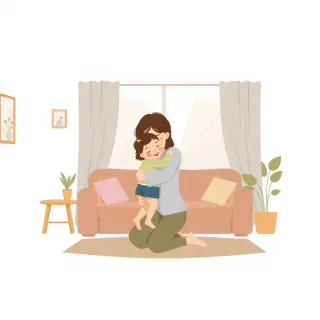 رسم توضيحي لكلمة mother