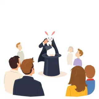 رسم توضيحي لكلمة entertain