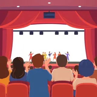 رسم توضيحي لكلمة entertainment