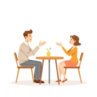 رسم توضيحي لكلمة discussion