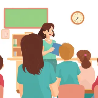 رسم توضيحي لكلمة educator