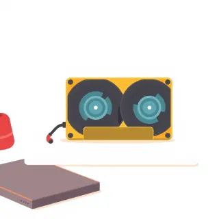 رسم توضيحي لكلمة cassette