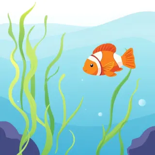 رسم توضيحي لكلمة fish