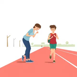 رسم توضيحي لكلمة coach