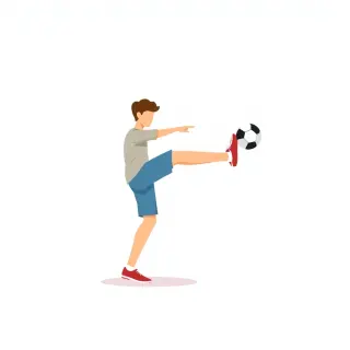 رسم توضيحي لكلمة kick