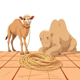 رسم توضيحي لكلمة rope