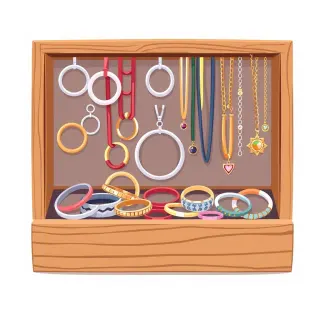 رسم توضيحي لكلمة jewelry