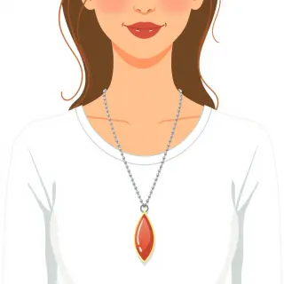 رسم توضيحي لكلمة necklace