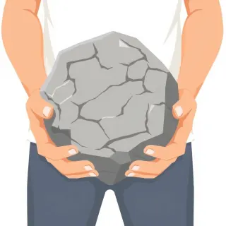 رسم توضيحي لكلمة rock