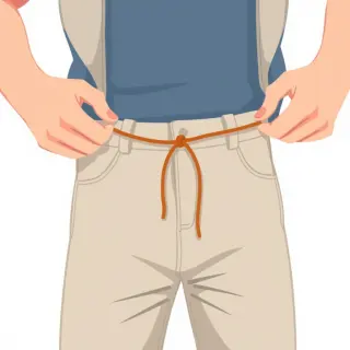رسم توضيحي لكلمة waist