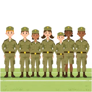 رسم توضيحي لكلمة recruit