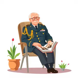 رسم توضيحي لكلمة retirement