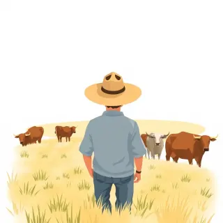 رسم توضيحي لكلمة rancher