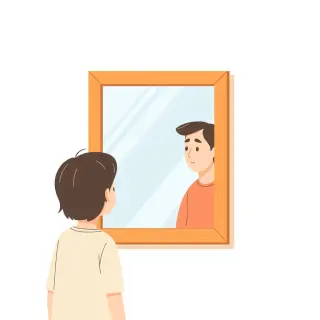 رسم توضيحي لكلمة reflection