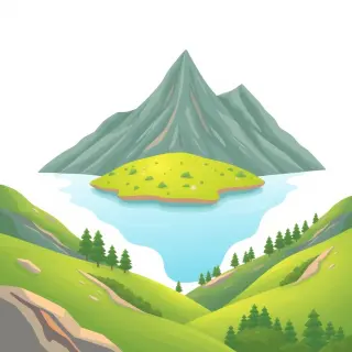 رسم توضيحي لكلمة valley