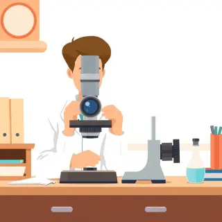 رسم توضيحي لكلمة microscope