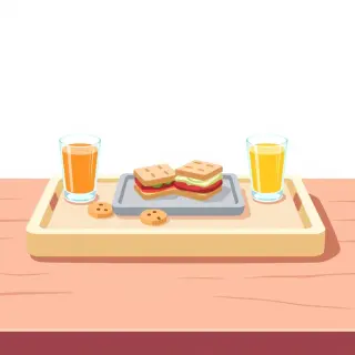 رسم توضيحي لكلمة refreshment