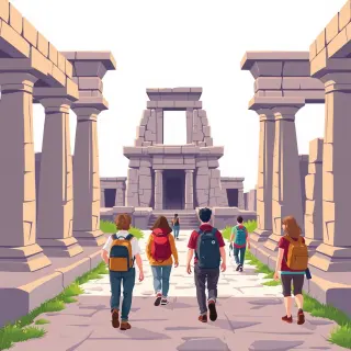 رسم توضيحي لكلمة tour