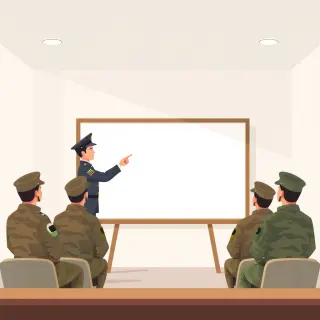 رسم توضيحي لكلمة briefing