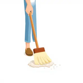 رسم توضيحي لكلمة broom