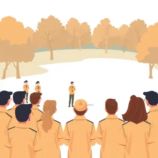 رسم توضيحي لكلمة trainee
