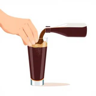 رسم توضيحي لكلمة drink