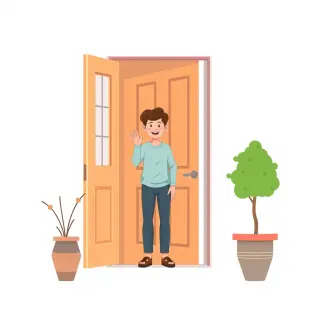 رسم توضيحي لكلمة drop in