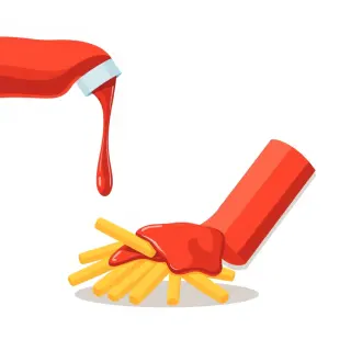 رسم توضيحي لكلمة ketchup