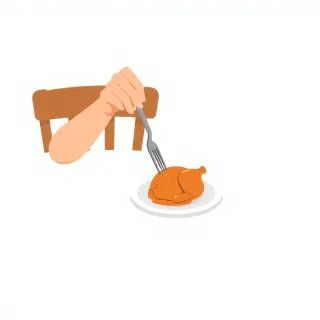 رسم توضيحي لكلمة chicken