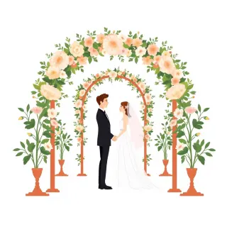 رسم توضيحي لكلمة wedding