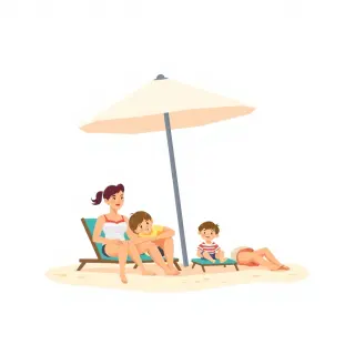 رسم توضيحي لكلمة holiday