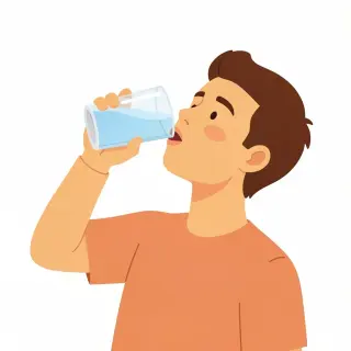 رسم توضيحي لكلمة drink