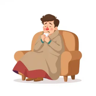 رسم توضيحي لكلمة flu