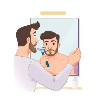 رسم توضيحي لكلمة mirror