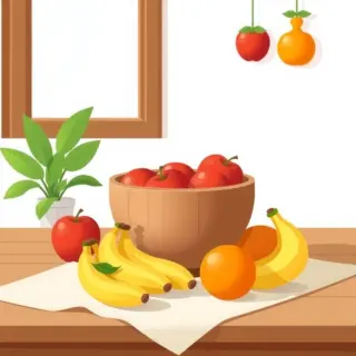 رسم توضيحي لكلمة fruit