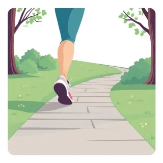 رسم توضيحي لكلمة jog