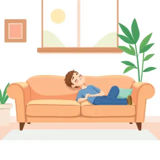 رسم توضيحي لكلمة nap