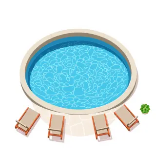 رسم توضيحي لكلمة swimming pool