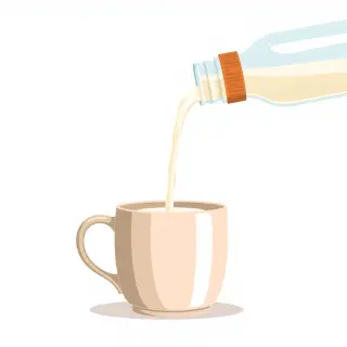 رسم توضيحي لكلمة milk