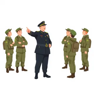 رسم توضيحي لكلمة subordinate