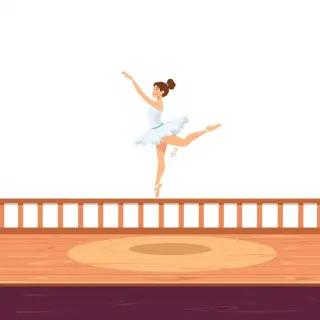 رسم توضيحي لكلمة ballet