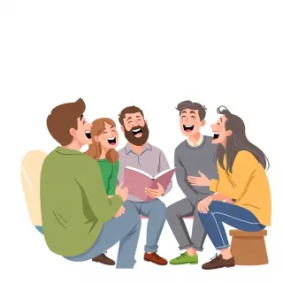 رسم توضيحي لكلمة humor
