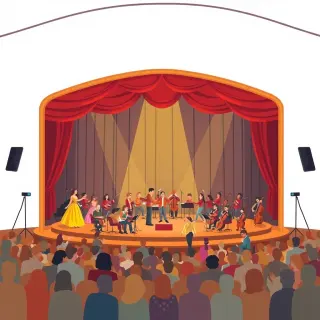 رسم توضيحي لكلمة musical