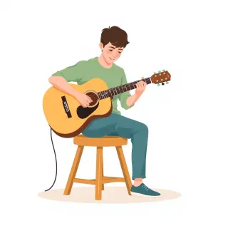 رسم توضيحي لكلمة musician