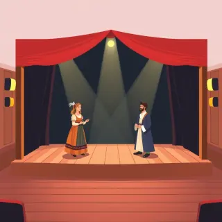 رسم توضيحي لكلمة play