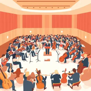 رسم توضيحي لكلمة symphony